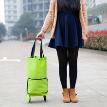 Load image into Gallery viewer, Foldable Eco Friendly Shopping Bag With Wheels