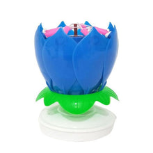 Load image into Gallery viewer, Rotating Lotus Cake Candle