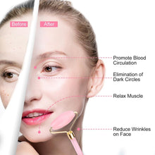 Load image into Gallery viewer, Jade Facial Roller with Gua Sha Stone