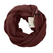Load image into Gallery viewer, Knit Infinity Scarf With Pocket