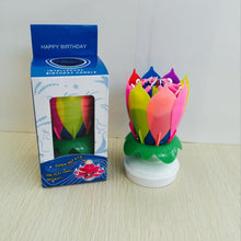 Load image into Gallery viewer, Rotating Lotus Cake Candle
