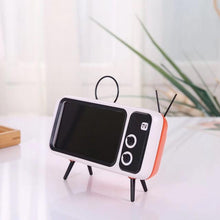 Load image into Gallery viewer, Retro TV Bluetooth Speaker Mobile Phone Holder
