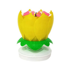 Load image into Gallery viewer, Rotating Lotus Cake Candle
