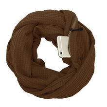 Load image into Gallery viewer, Knit Infinity Scarf With Pocket
